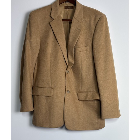 Tasso Elba Other - Tasso Elba Mens Camelhair Blazer 40R Fine Menswear Tan Wool Blend
